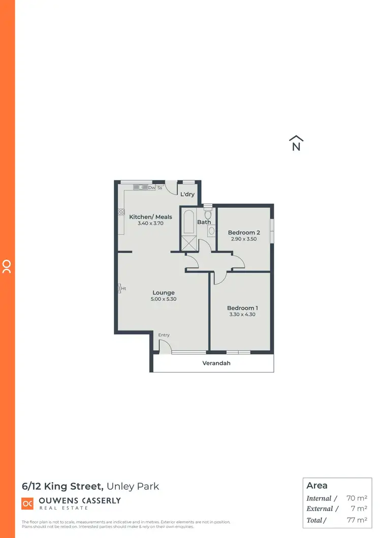 Floorplan of Homely unit listing, 6/12 King Street, Unley Park SA 5061
