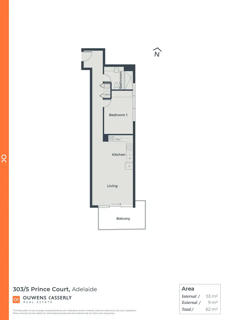 Floorplan of Homely apartment listing, 303/5 Prince Court, Adelaide SA 5000