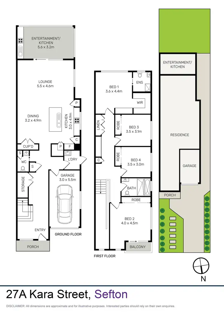 Floorplan of Homely semi-detached listing, 27A Kara Street, Sefton NSW 2162