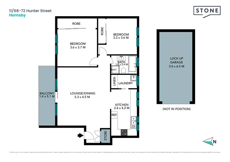 Floorplan of Homely apartment listing, 11/68-72 Hunter Street, Hornsby NSW 2077