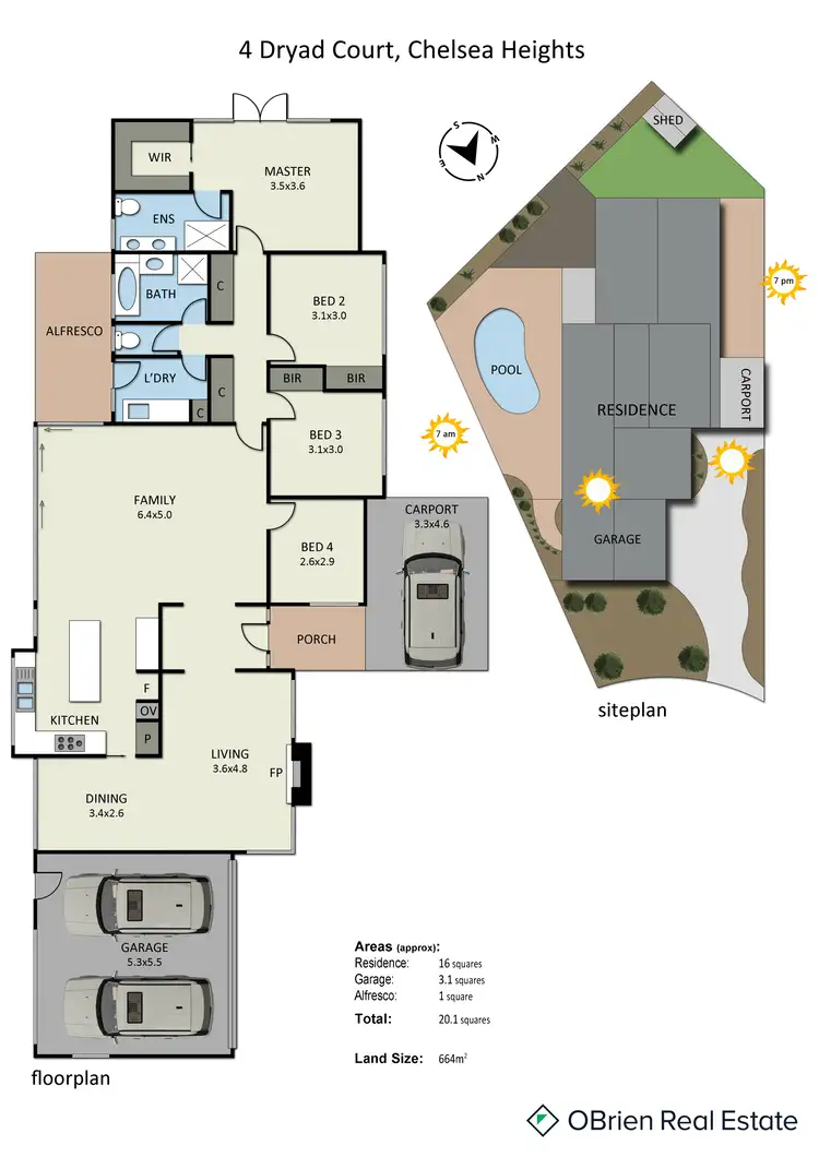 Floorplan of Homely house listing, 4 Dryad Court, Chelsea Heights VIC 3196