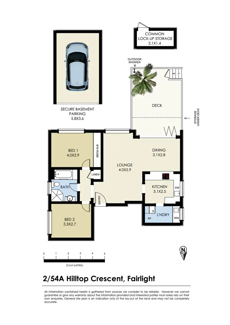 Floorplan of Homely apartment listing, 2/54a Hilltop Crescent, Fairlight NSW 2094