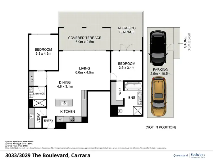 Floorplan of Homely apartment listing, 3033/3029 The Boulevard, Carrara QLD 4211