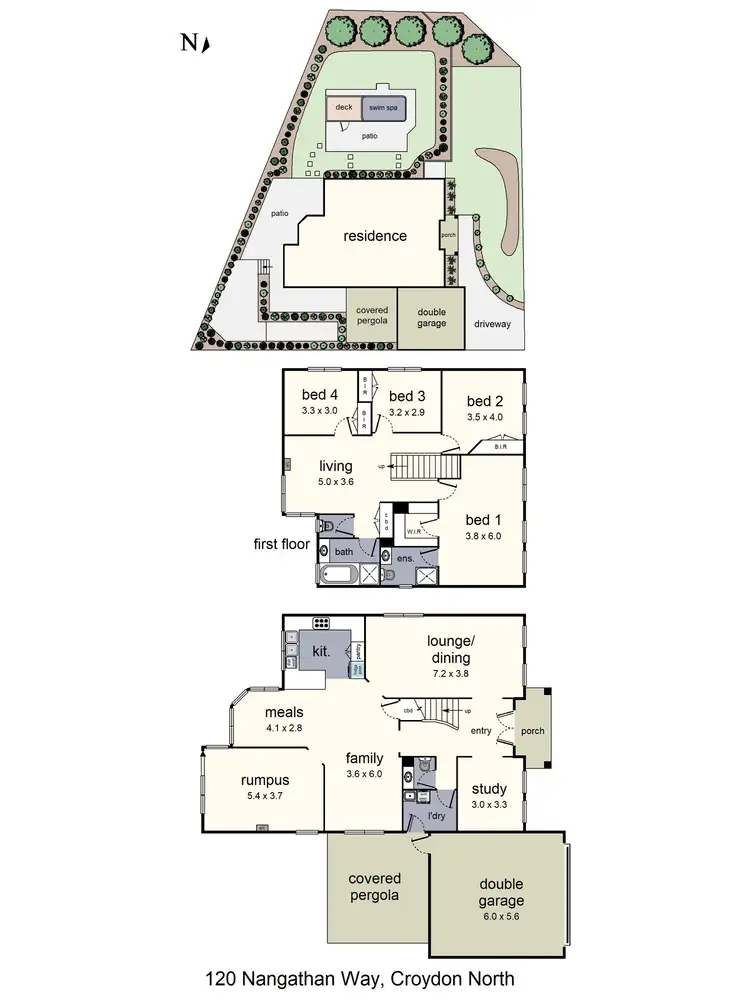Floorplan of Homely house listing, 120 Nangathan Way, Croydon North VIC 3136