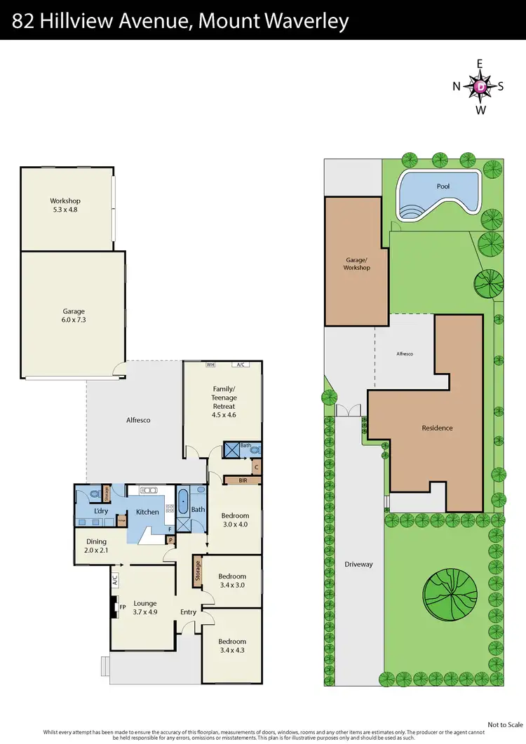 Floorplan of Homely house listing, 82 Hillview Avenue, Mount Waverley VIC 3149