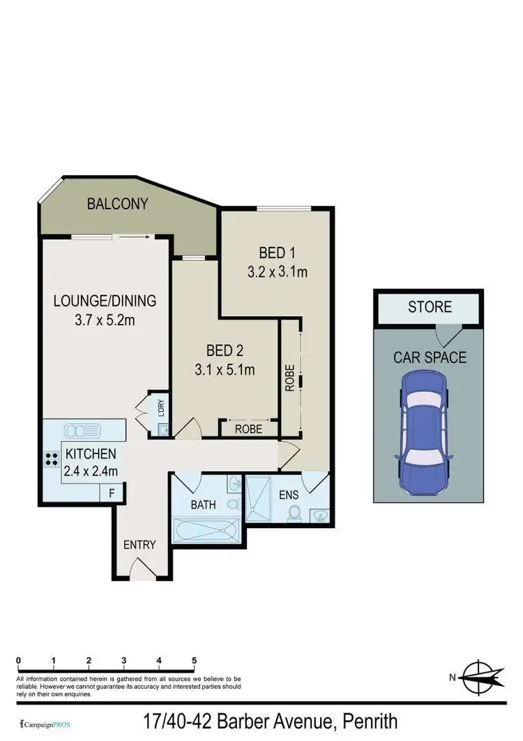 Floorplan of Homely apartment listing, 17/40-42 Barber Avenue, Penrith NSW 2750