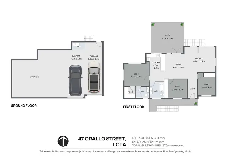 Floorplan of Homely house listing, 47 Orallo Street, Lota QLD 4179