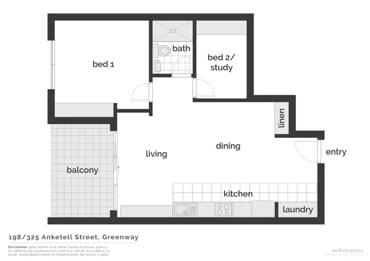 Floorplan of Homely apartment listing, 198/325 Anketell Street, Greenway ACT 2900