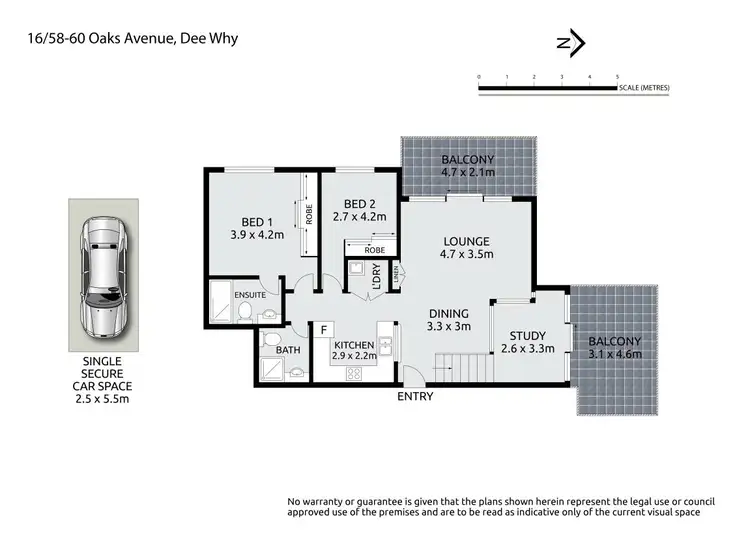 Floorplan of Homely unit listing, 16/58-60 Oaks Avenue, Dee Why NSW 2099