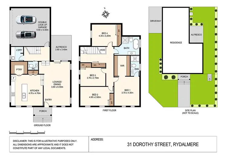Floorplan of Homely semi-detached listing, 31 Dorothy Street, Rydalmere NSW 2116