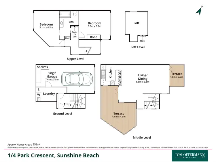 Floorplan of Homely unit listing, 1/4 Park Crescent, Sunshine Beach QLD 4567