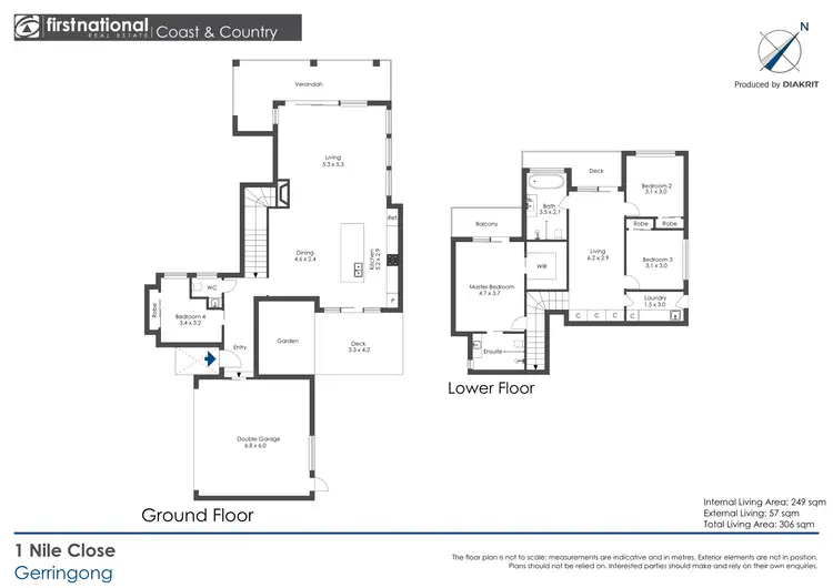 Floorplan of Homely house listing, 1 Nile Close, Gerringong NSW 2534