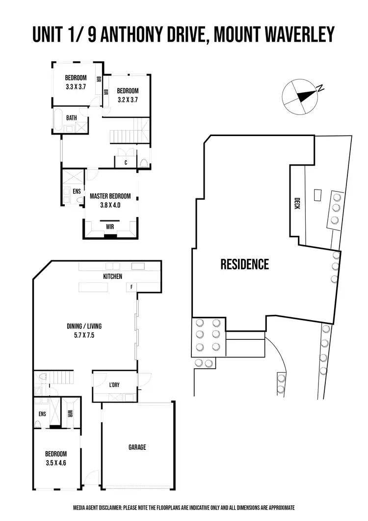 Floorplan of Homely townhouse listing, 1/9 Anthony Drive, Mount Waverley VIC 3149