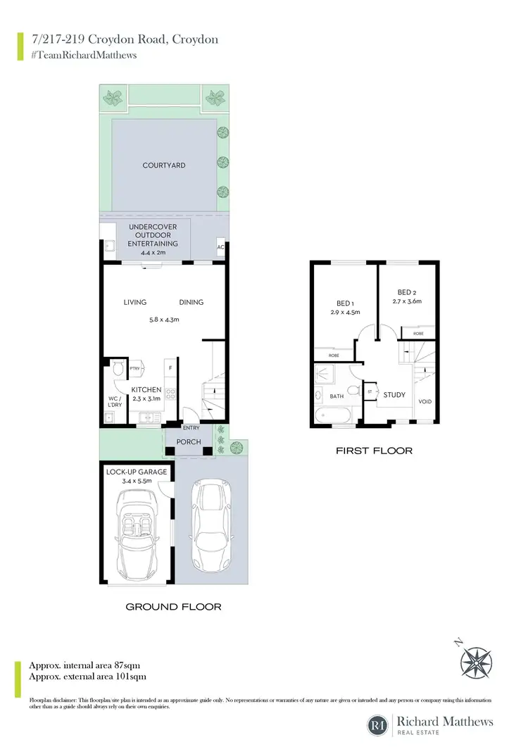 Floorplan of Homely townhouse listing, 7/217-219 Croydon Road, Croydon NSW 2132