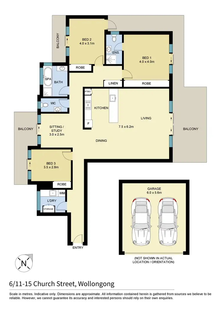 Floorplan of Homely apartment listing, 6/11-15 Church Street, Wollongong NSW 2500