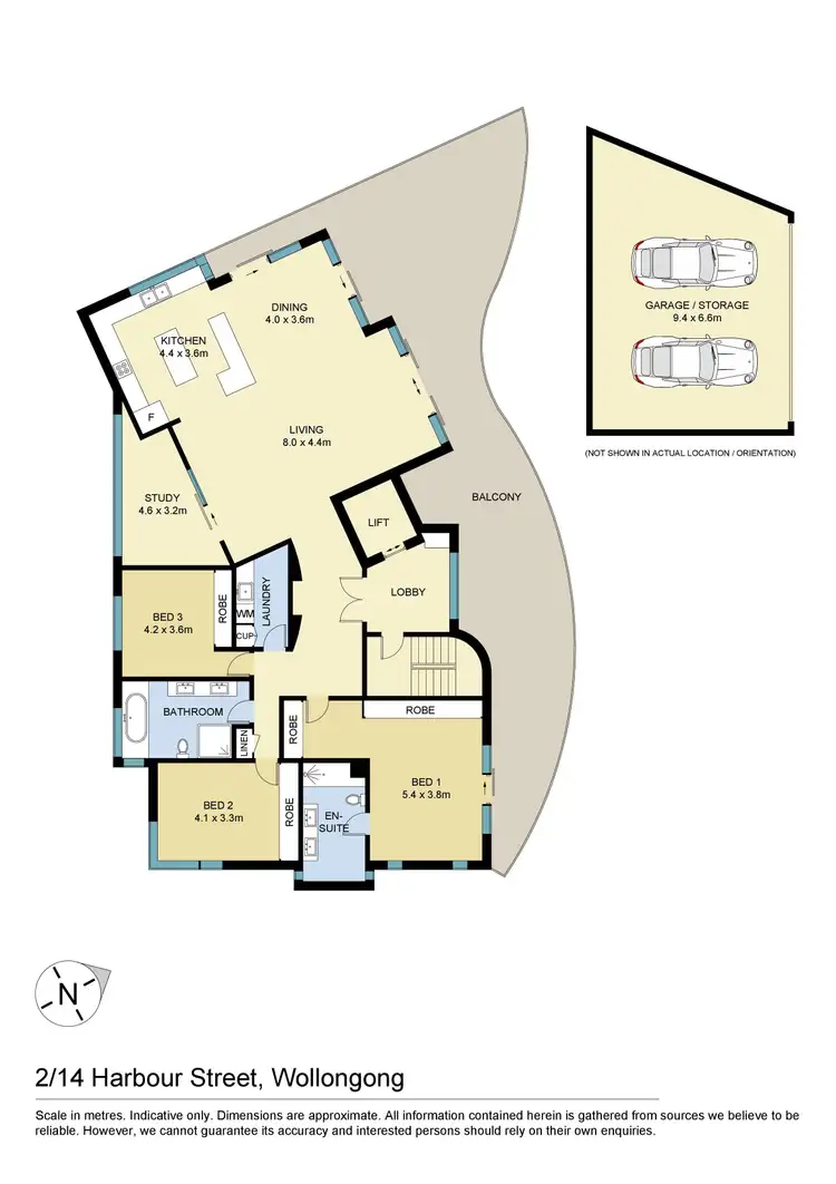 Floorplan of Homely apartment listing, 2/14 Harbour Street, Wollongong NSW 2500