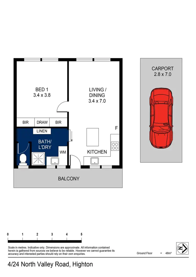 Floorplan of Homely unit listing, 4/24 North Valley Road, Highton VIC 3216