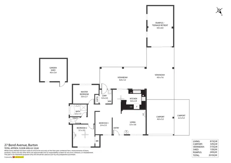 Floorplan of Homely house listing, 27 Bond Avenue, Burton SA 5110