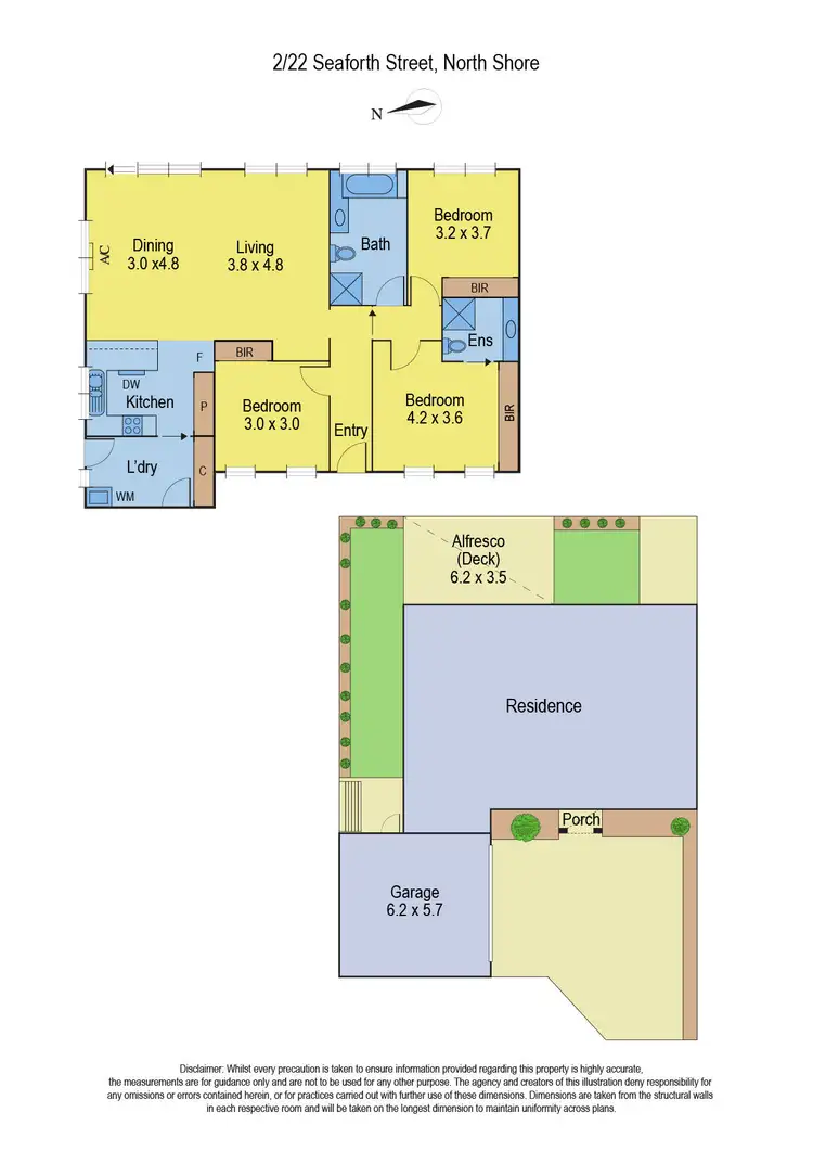 Floorplan of Homely unit listing, 2/22 Seaforth Street, North Shore VIC 3214