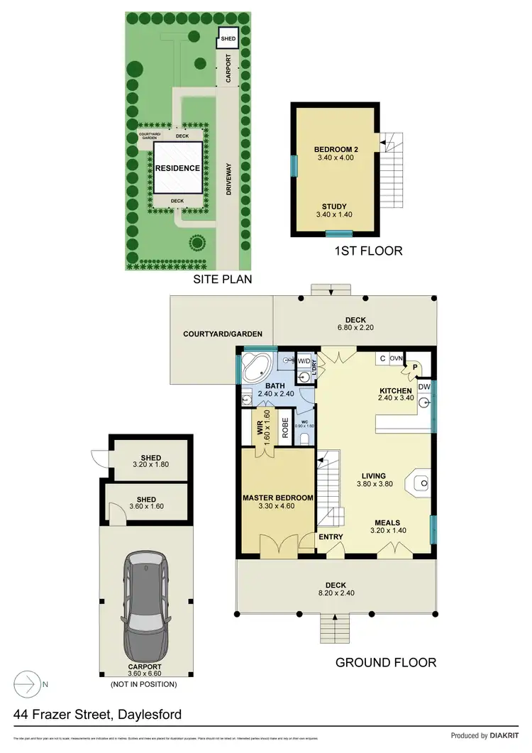 Floorplan of Homely house listing, 44 Frazer Street, Daylesford VIC 3460