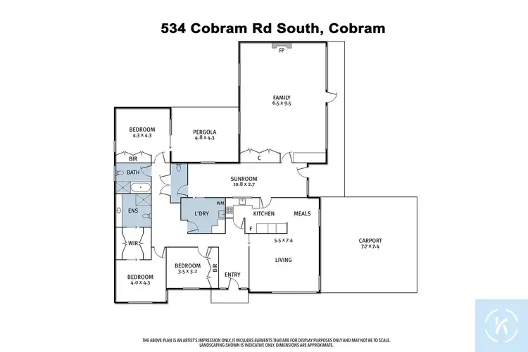 Floorplan of Homely rural property listing, 534 Cobram South Road, Cobram VIC 3644