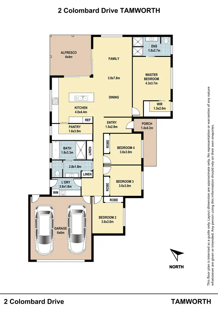 Floorplan of Homely house listing, 2 Colombard Drive, Tamworth NSW 2340