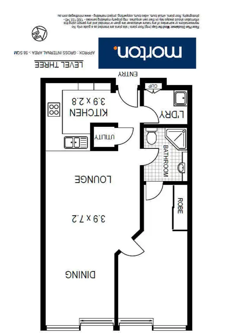 Floorplan of Homely apartment listing, 342/6 Cowper Wharf Roadway, Woolloomooloo NSW 2011
