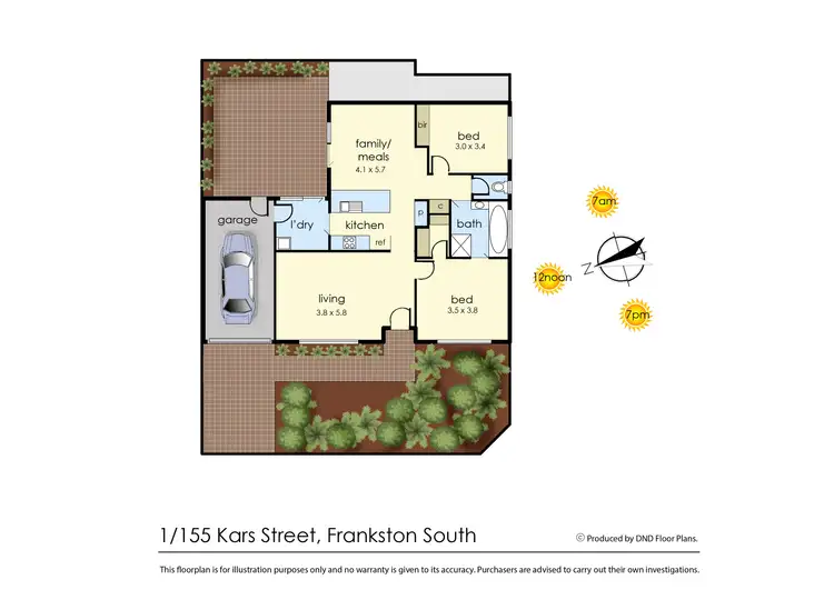 Floorplan of Homely unit listing, 1/155 Kars Street, Frankston VIC 3199