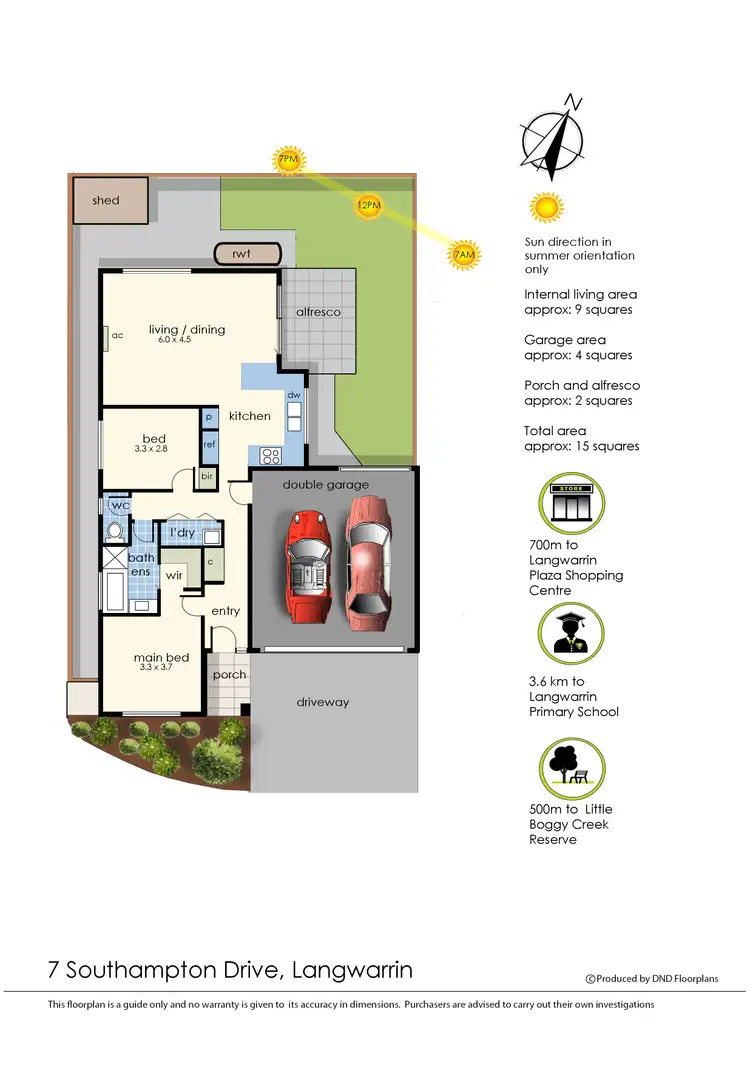 Floorplan of Homely unit listing, 7 Southampton Drive, Langwarrin VIC 3910