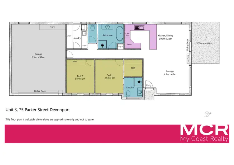 Floorplan of Homely unit listing, 3/75 Parker Street, Devonport TAS 7310