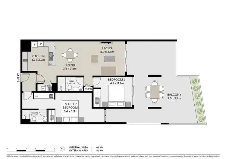 Floorplan of Homely unit listing, 104/102-108 Victoria Parade, Rockhampton City QLD 4700