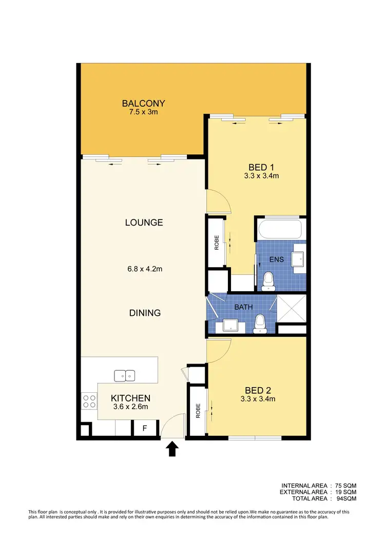 Floorplan of Homely unit listing, 1208/1A Mungar Street, Maroochydore QLD 4558