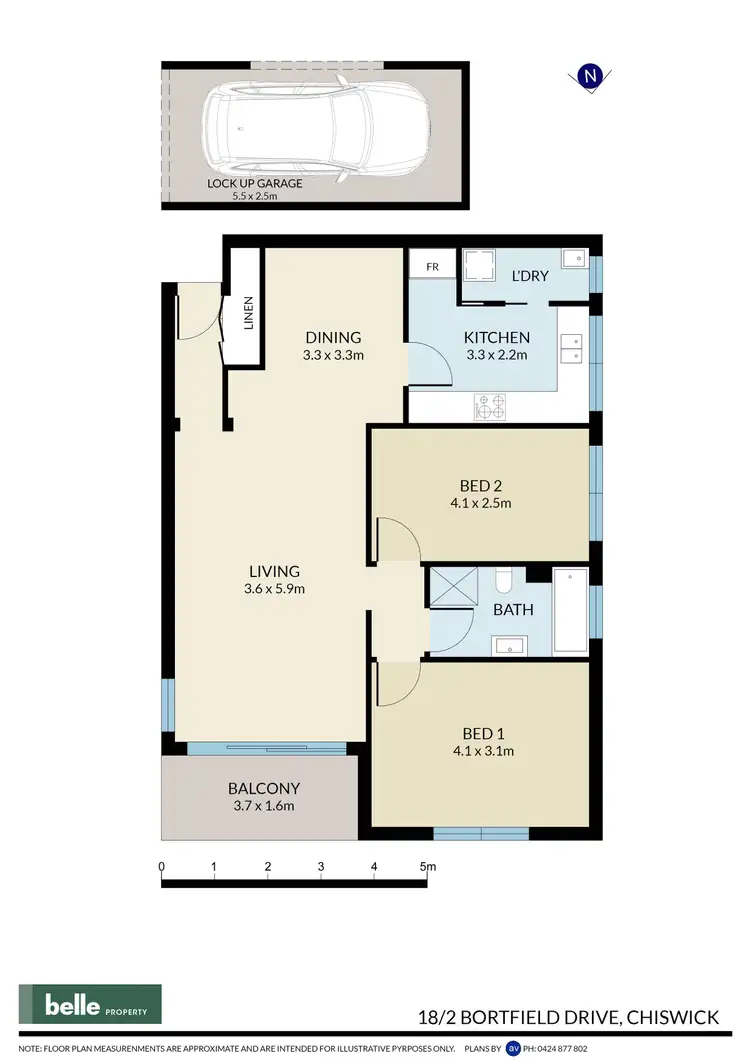 Floorplan of Homely apartment listing, 18/2 Bortfield Drive, Chiswick NSW 2046