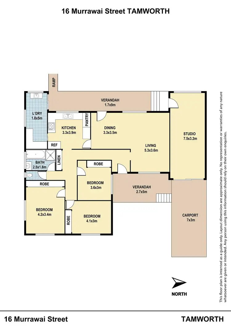 Floorplan of Homely house listing, 16 Murrawai Street, Tamworth NSW 2340