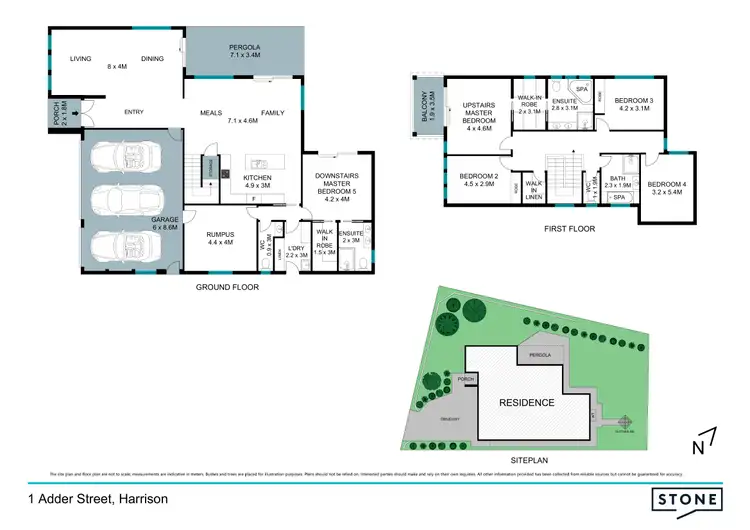 Floorplan of Homely house listing, 1 Adder Street, Harrison ACT 2914