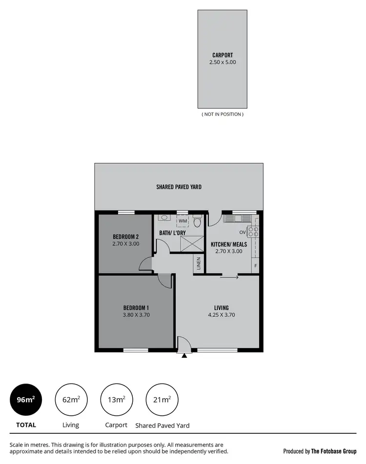 Floorplan of Homely unit listing, 1/6 Hardy Street, Croydon Park SA 5008