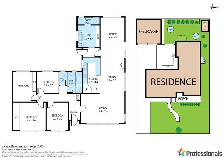 Floorplan of Homely house listing, 25 Wattle Avenue, Orange NSW 2800