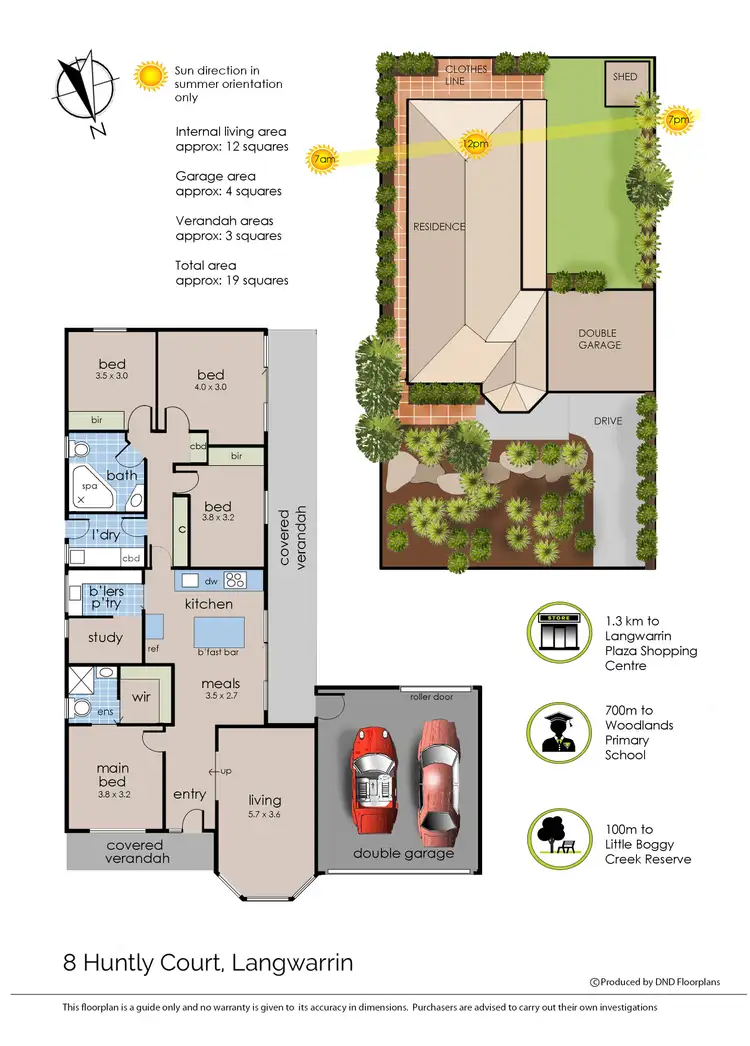 Floorplan of Homely house listing, 8 Huntly Court, Langwarrin VIC 3910