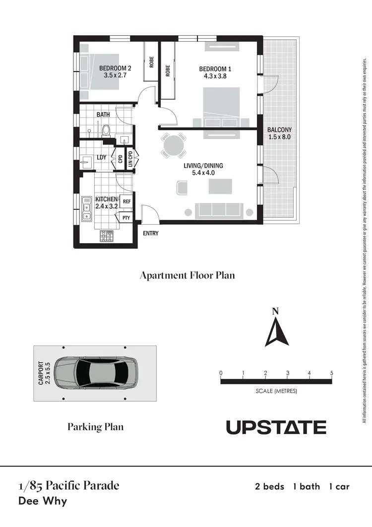 Floorplan of Homely apartment listing, 1/85 Pacific Parade, Dee Why NSW 2099