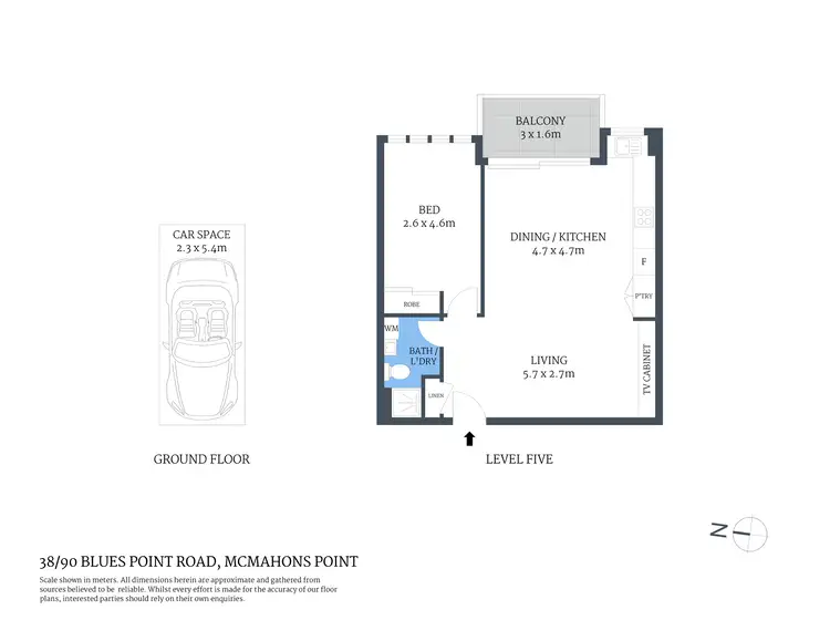 Floorplan of Homely apartment listing, 38/90 Blues Point Road, Mcmahons Point NSW 2060