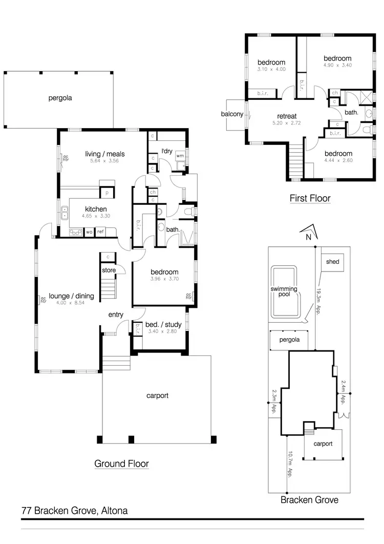 Floorplan of Homely house listing, 77 Bracken Grove, Altona VIC 3018