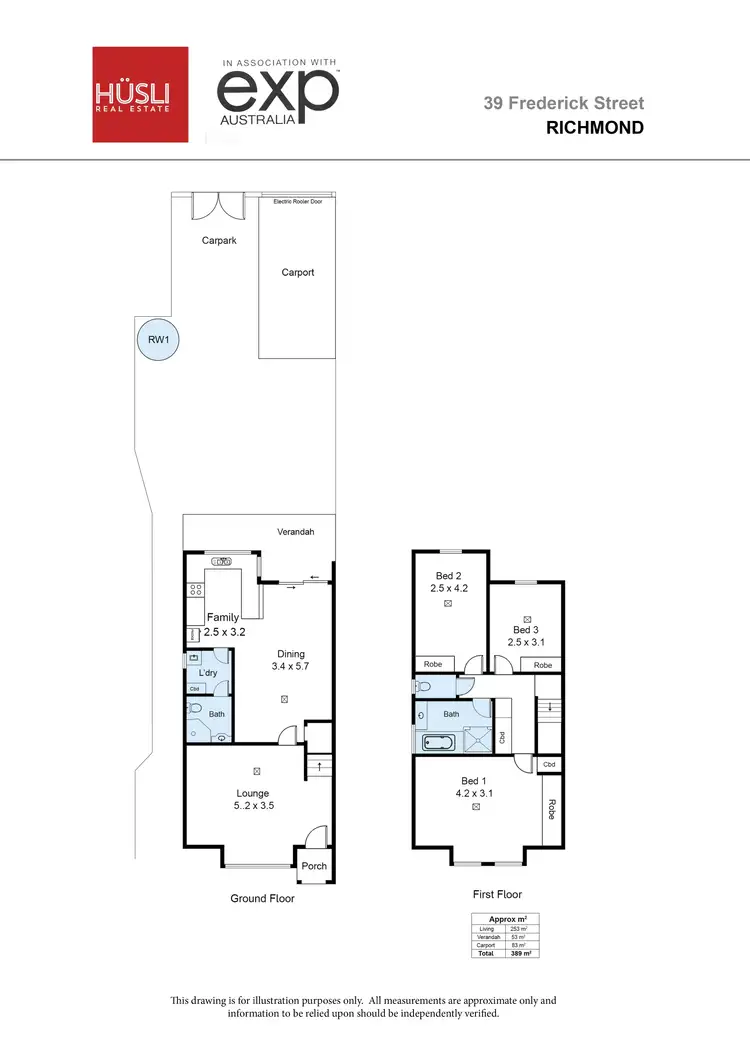 Floorplan of Homely townhouse listing, 39 Frederick Street, Richmond SA 5033
