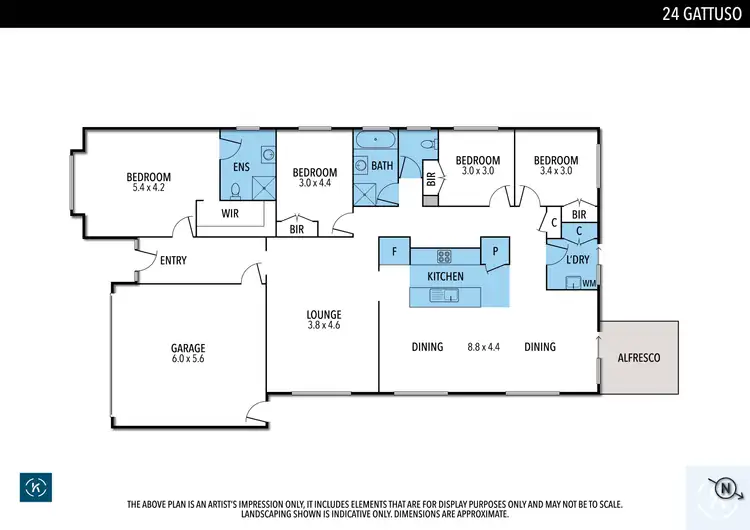 Floorplan of Homely house listing, 24 Gattuso Drive, Cobram VIC 3644