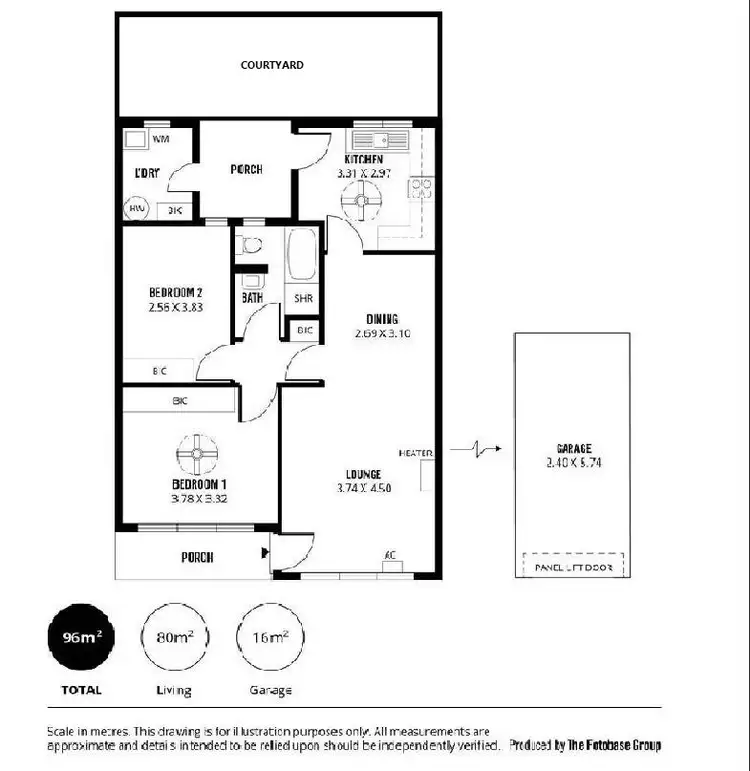 Floorplan of Homely unit listing, 2/7 West Terrace, Beaumont SA 5066