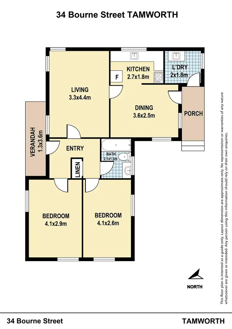 Floorplan of Homely house listing, 34 Bourne Street, Tamworth NSW 2340