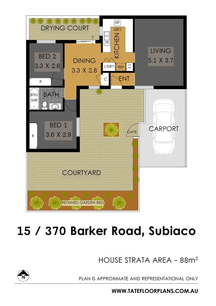 Floorplan of Homely villa listing, 15/370 Barker Road, Subiaco WA 6008