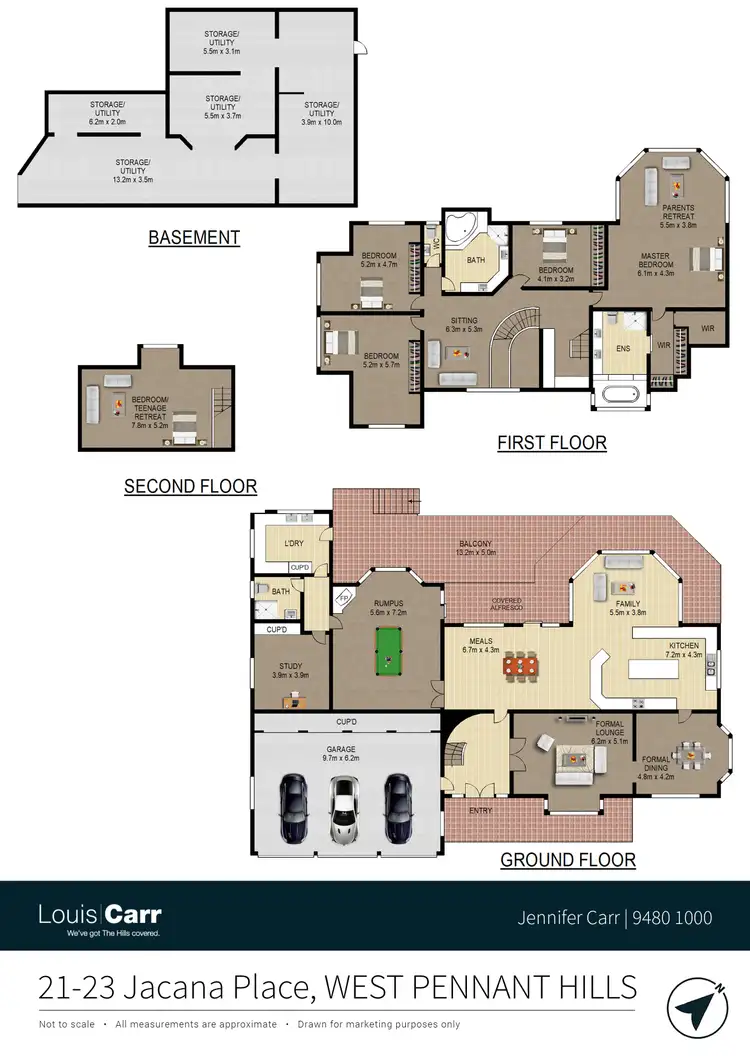 Floorplan of Homely house listing, 21 and 23 Jacana Place, West Pennant Hills NSW 2125