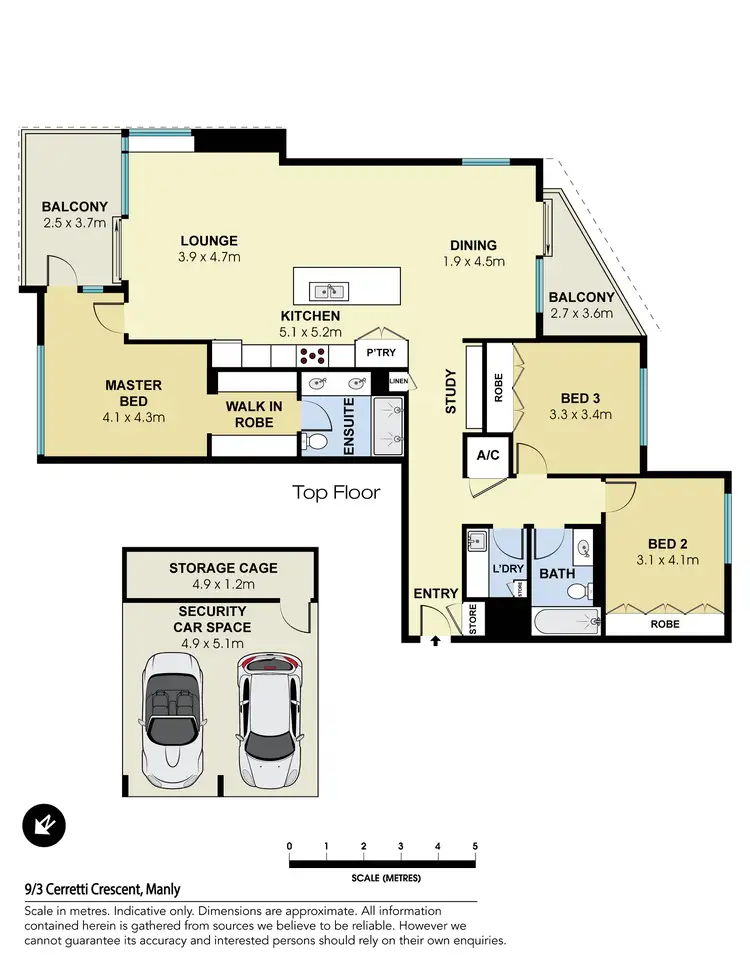 Floorplan of Homely apartment listing, 9/3 Cerretti Crescent, Manly NSW 2095