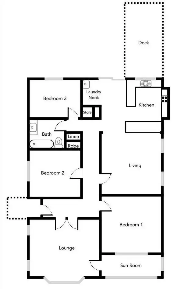 Floorplan of Homely house listing, 44 Vincent Street, Ararat VIC 3377