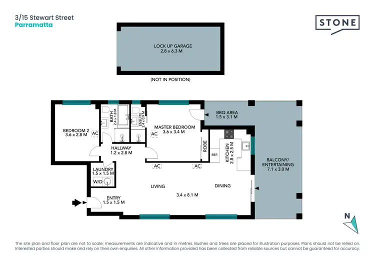 Floorplan of Homely apartment listing, 3/15 Stewart Street, Parramatta NSW 2150